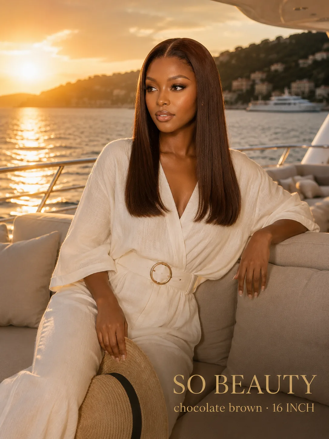 So Beauty Chocolate Brown Bob human hair wig in South Africa