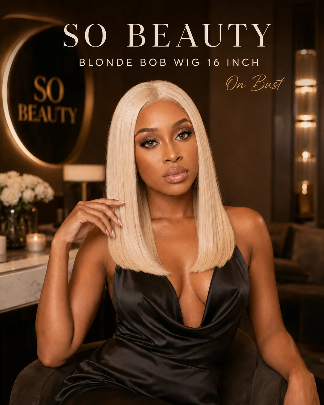 So Beauty Honey Blonde Bob human hair wig in South Africa