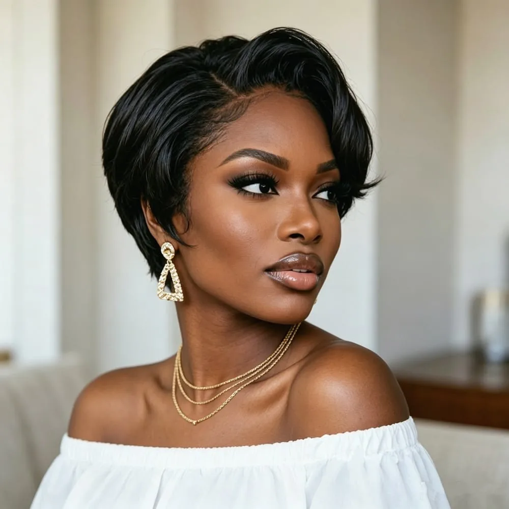 So Beauty Pixie Cut human hair wig for easy wear in South Africa